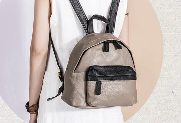 Handmade Genuine Leather Cute Backpack Bag Travel bag Women Leather Purse