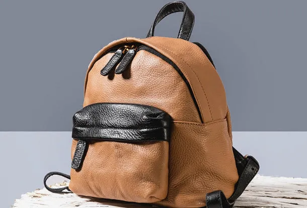 Handmade Genuine Leather Cute Backpack Bag Travel bag Women Leather Purse