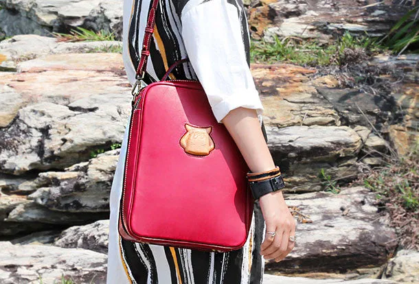 Handmade handbag backpack purse leather crossbody bag purse shoulder bag for women