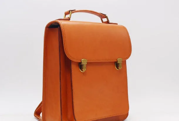 Handmade Leather Backpack Bag Purse Satchel Bag Shoulder Bag for Girl Women Lady