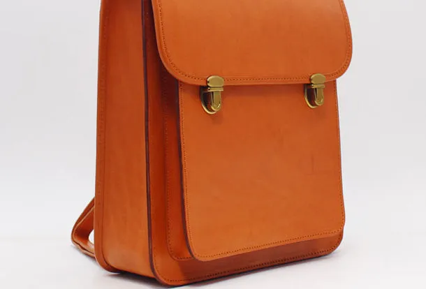 Handmade Leather Backpack Bag Purse Satchel Bag Shoulder Bag for Girl Women Lady