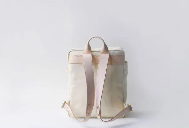 Handmade leather canvas purse backpack bag shoulder bag satchel bag purse women