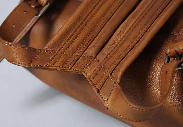 Handmade Leather Mens Cool Backpack Large Travel Backpack Hiking Backpack for Men