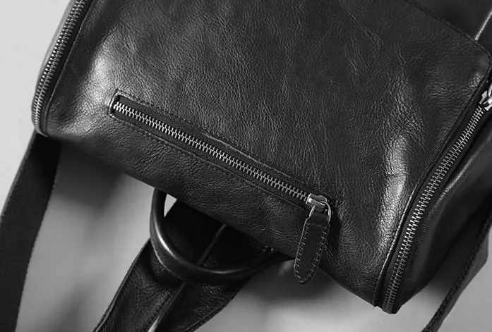 Handmade Leather Mens Cool Backpack Large Travel Backpacks for Men