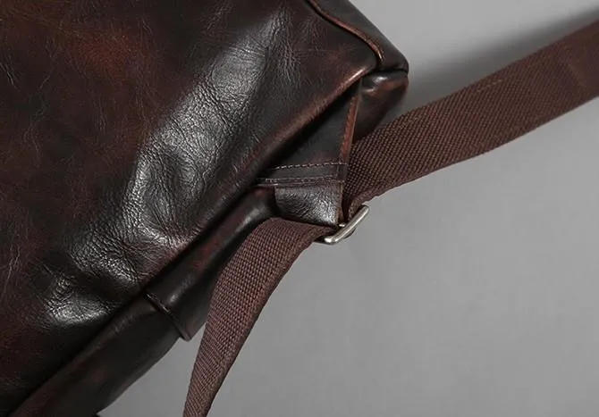 Handmade Leather Mens Cool Backpack Large Travel Backpacks for Men