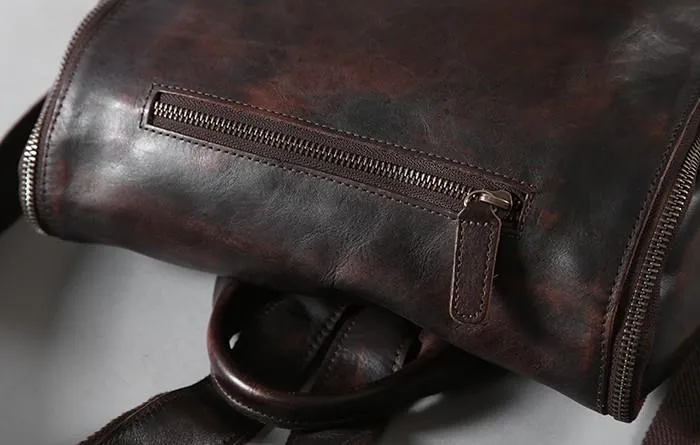 Handmade Leather Mens Cool Backpack Large Travel Backpacks for Men