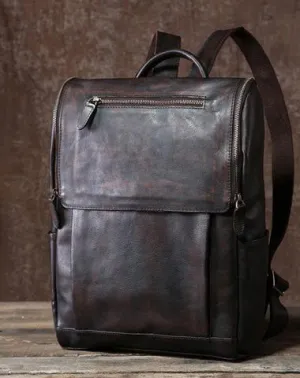 Handmade Leather Mens Cool Backpack Large Travel Backpacks for Men