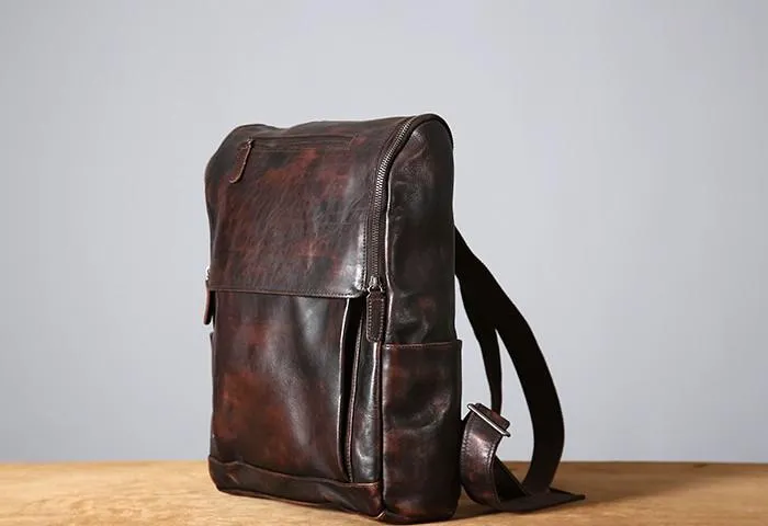 Handmade Leather Mens Cool Backpack Large Travel Backpacks for Men