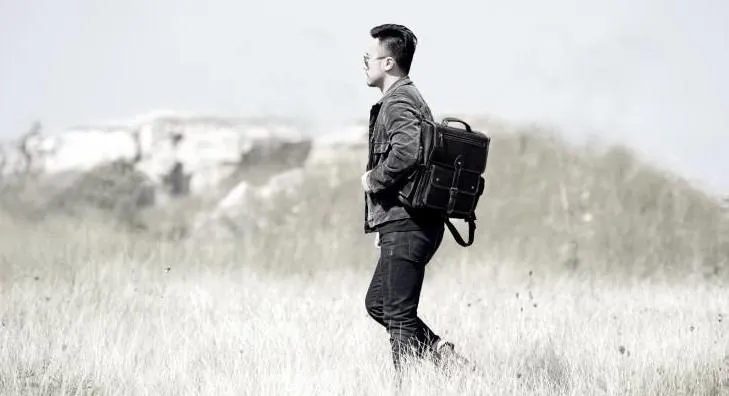 Handmade Leather Mens Cool Backpack Messenger Bag Briefcase Work Bag Business Bag for men