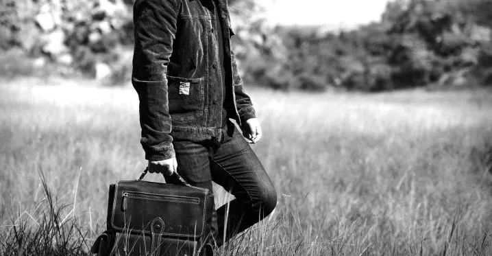 Handmade Leather Mens Cool Backpack Messenger Bag Briefcase Work Bag Business Bag for men