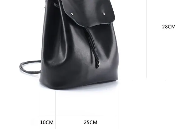 Handmade Leather Womens Backpack School Backpack Purses for Women