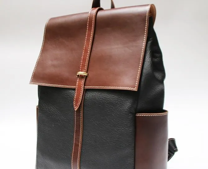 Handmade Mens Leather Backpacks Cool Travel Backpacks Laptop Backpack for men