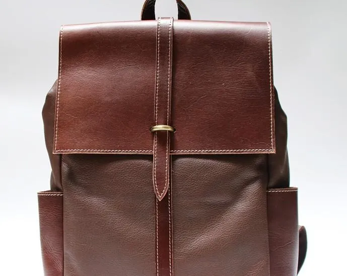 Handmade Mens Leather Backpacks Cool Travel Backpacks Laptop Backpack for men