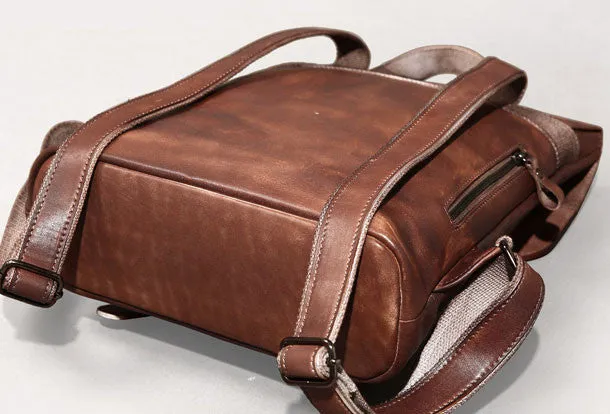 Handmade Mens Leather School Backpacks Bag Travel Backpack for Men