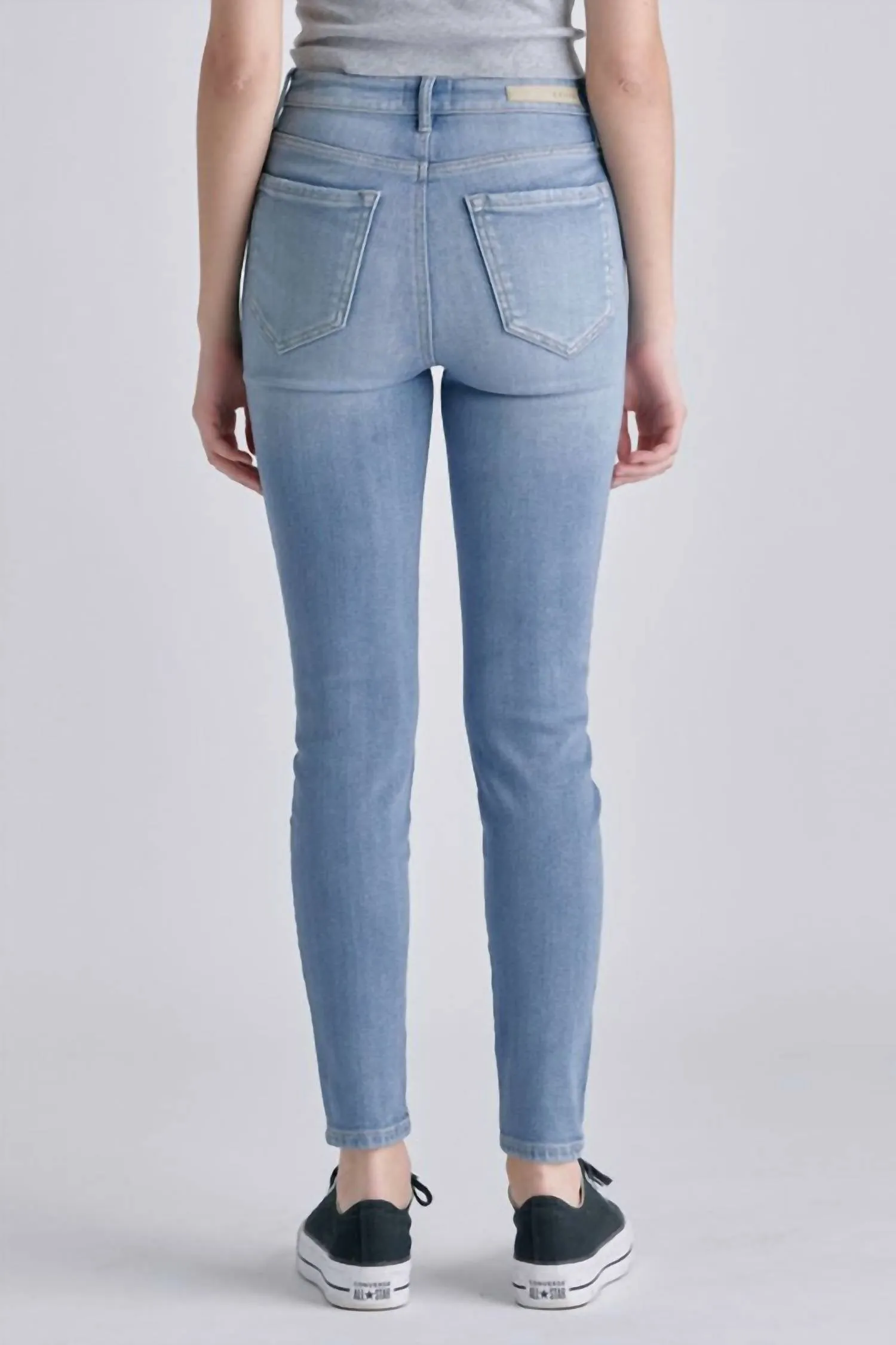 High Rise Ankle Skinny Jean In Medium Wash