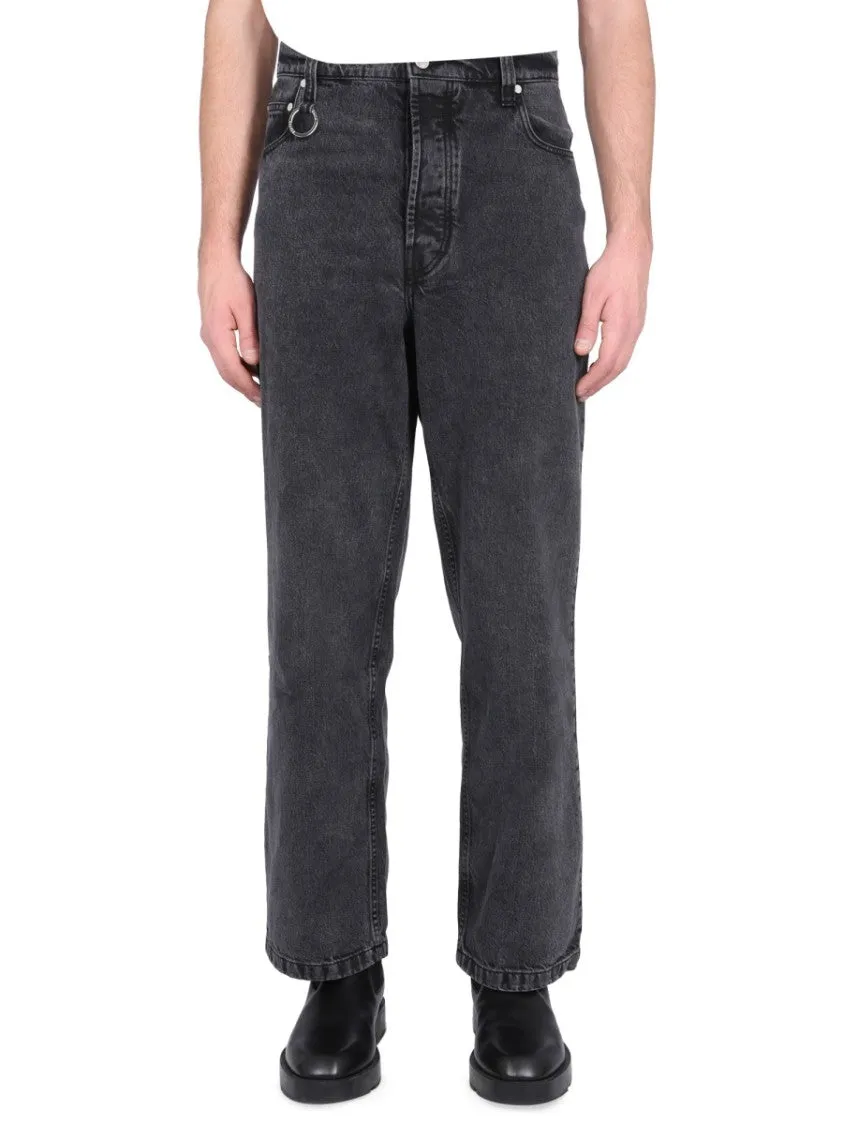 High-Waisted Straight-Leg Jeans