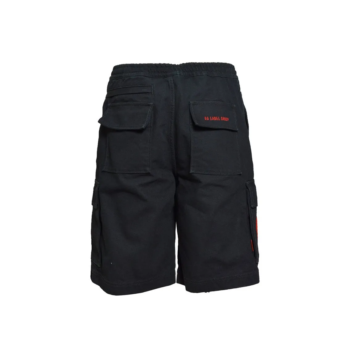 Id Cargo Bermuda Shorts In Black Cotton