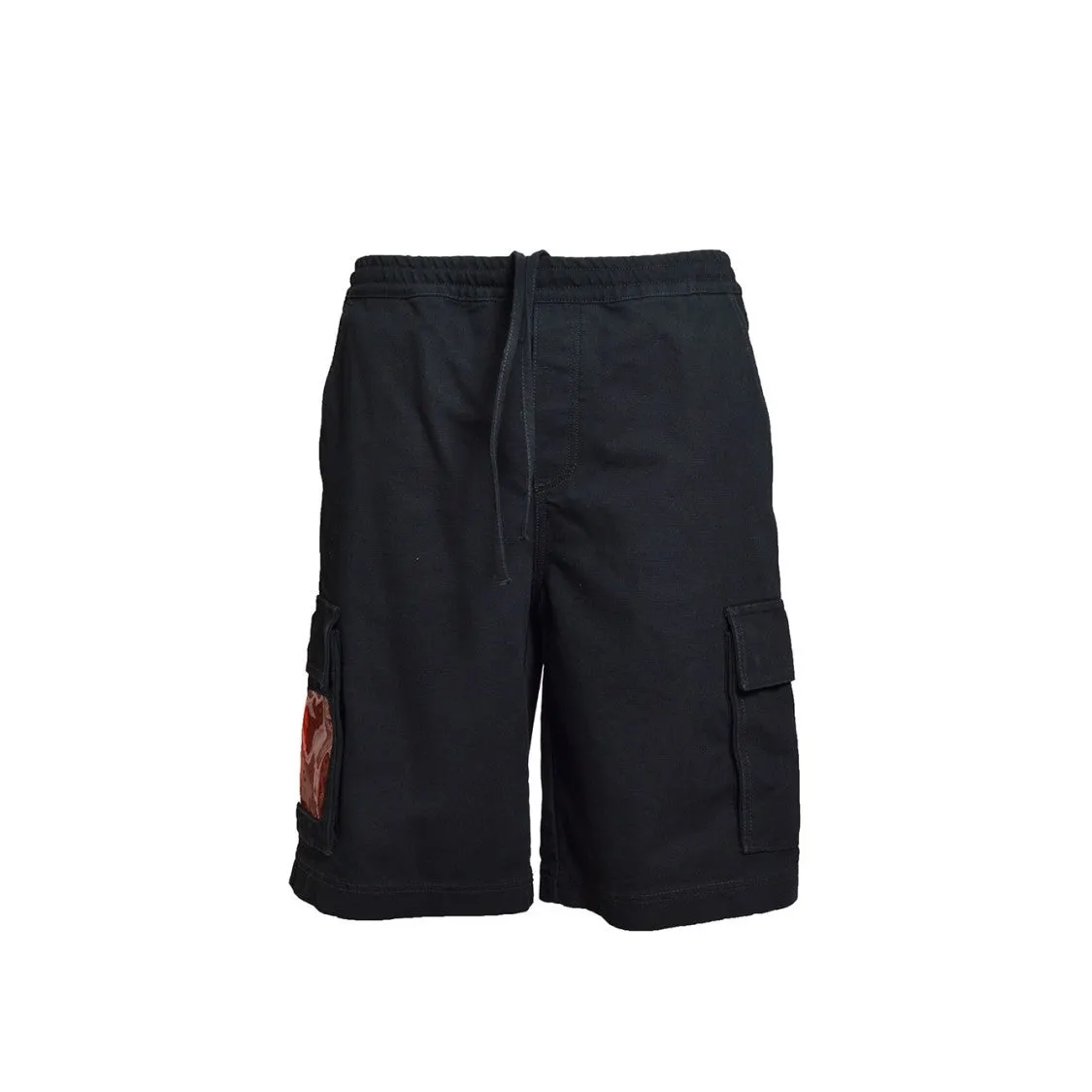Id Cargo Bermuda Shorts In Black Cotton