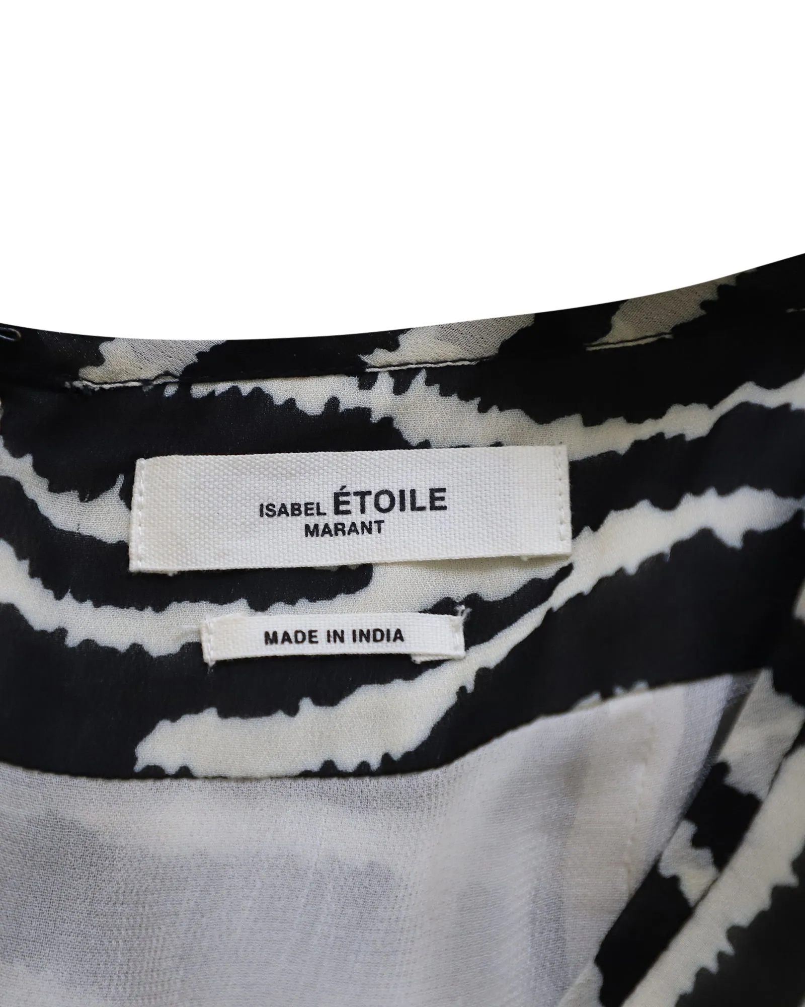 Isabel Marant Etoile Jerine Ruffled Zebra Print Skirt in Black Viscose