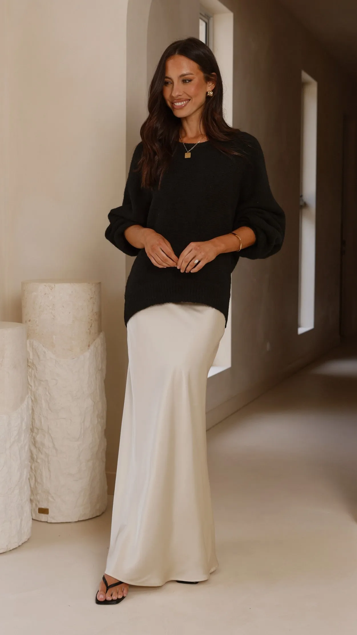 Isabella Knit Sweater - Black