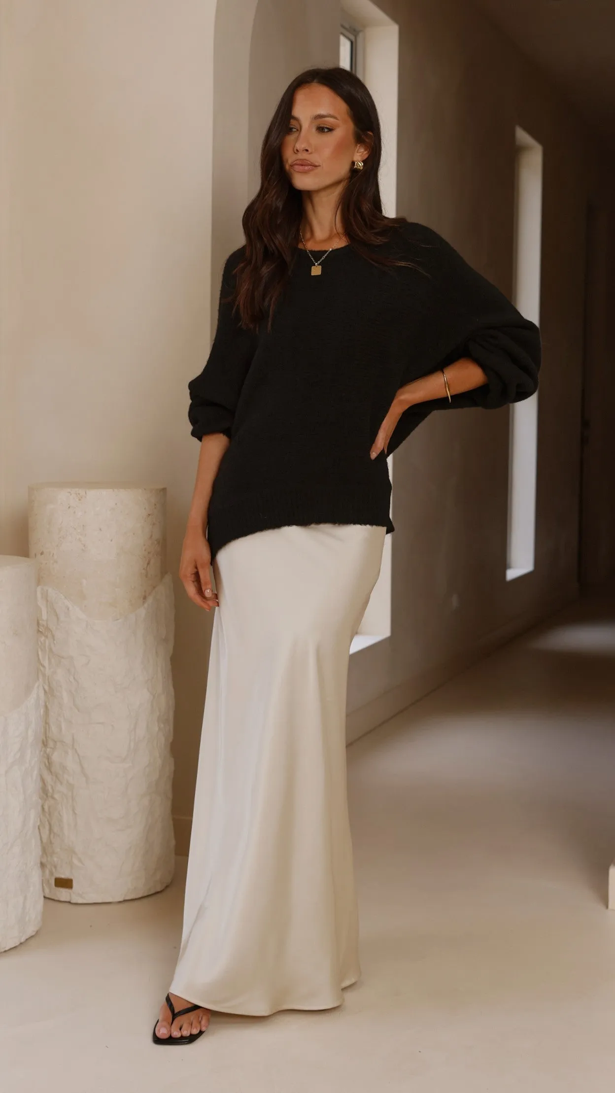 Isabella Knit Sweater - Black