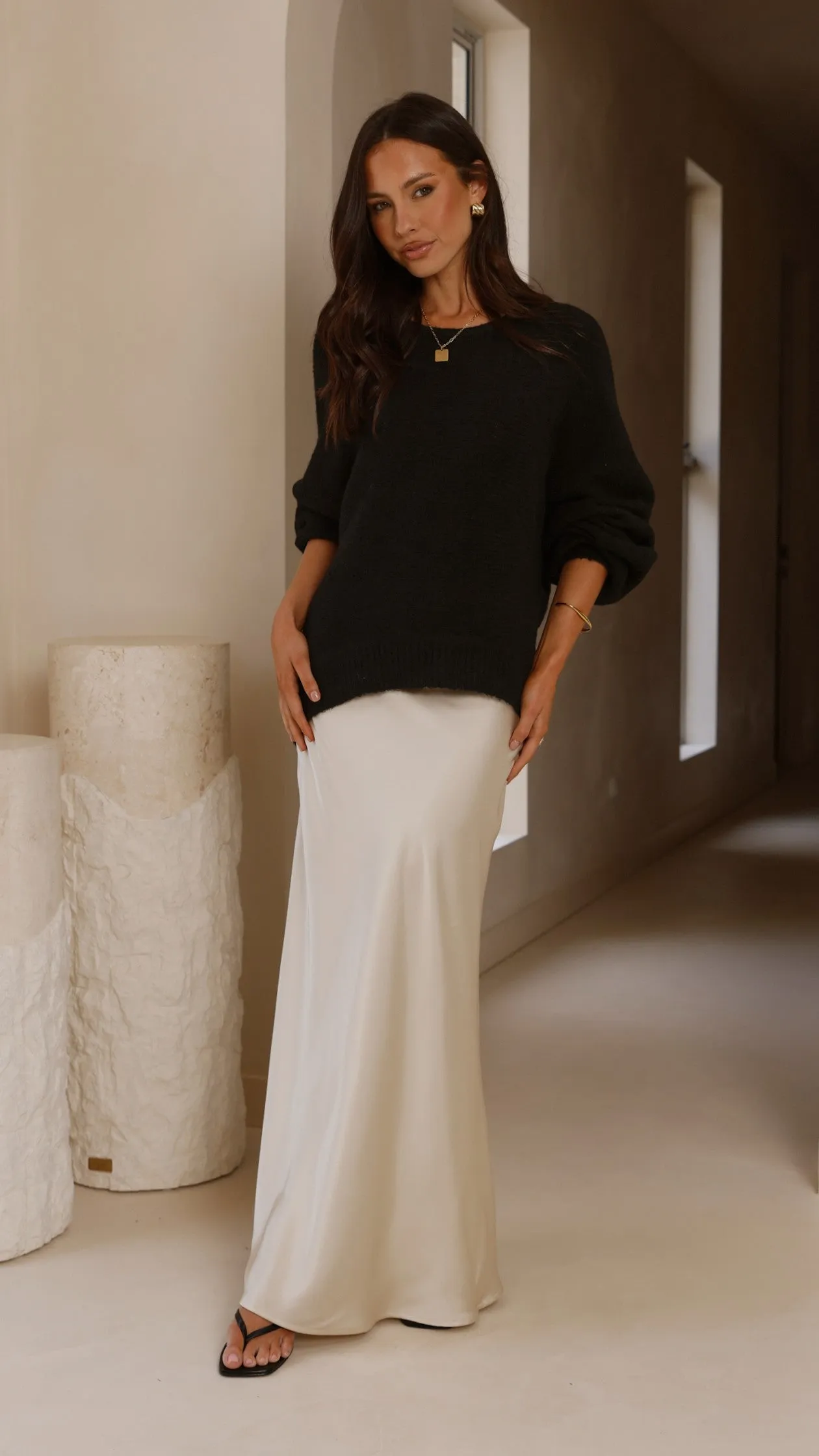 Isabella Knit Sweater - Black