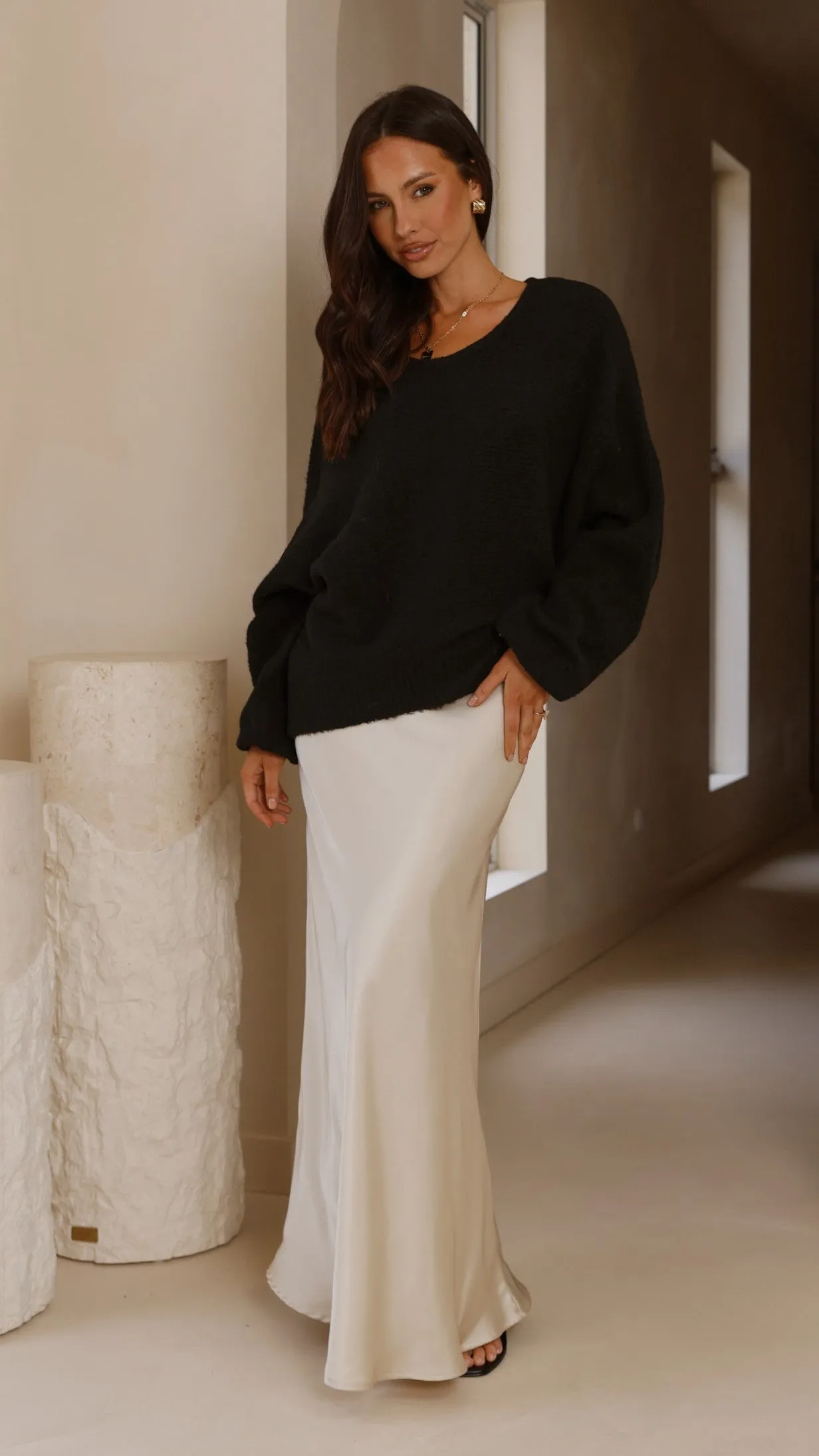 Isabella Knit Sweater - Black