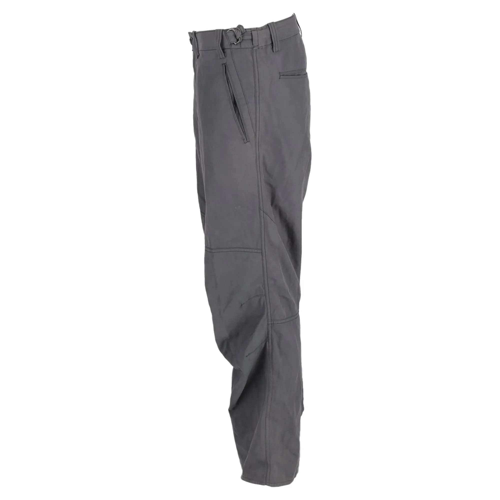 Issey Miyake Straight Leg Pants in Grey Nylon