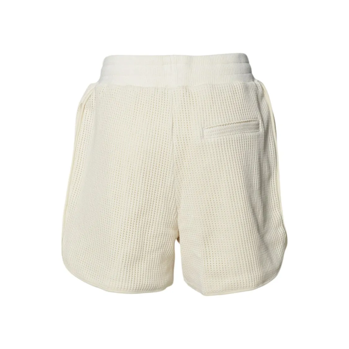 Jersey Ivory Perforated Song Bermuda Shorts