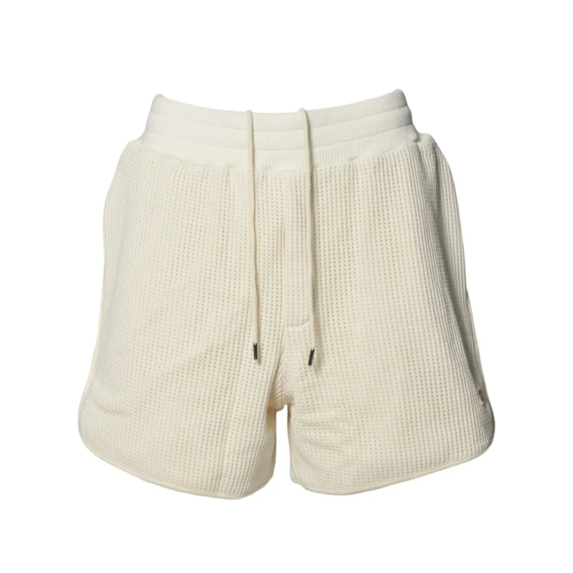 Jersey Ivory Perforated Song Bermuda Shorts