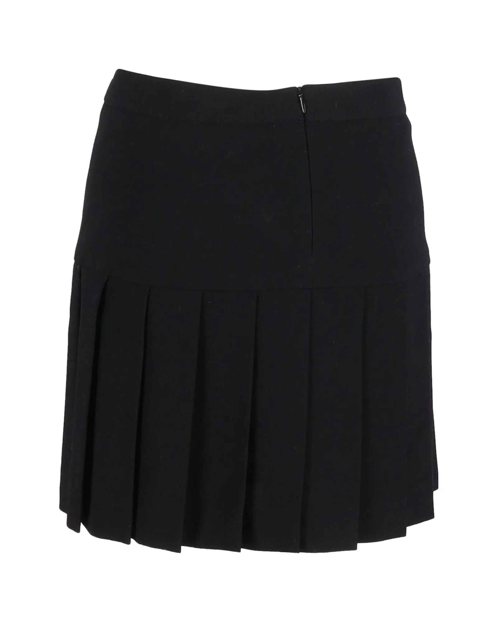 Joseph Pleated Mini Skirt in Black Polyester
