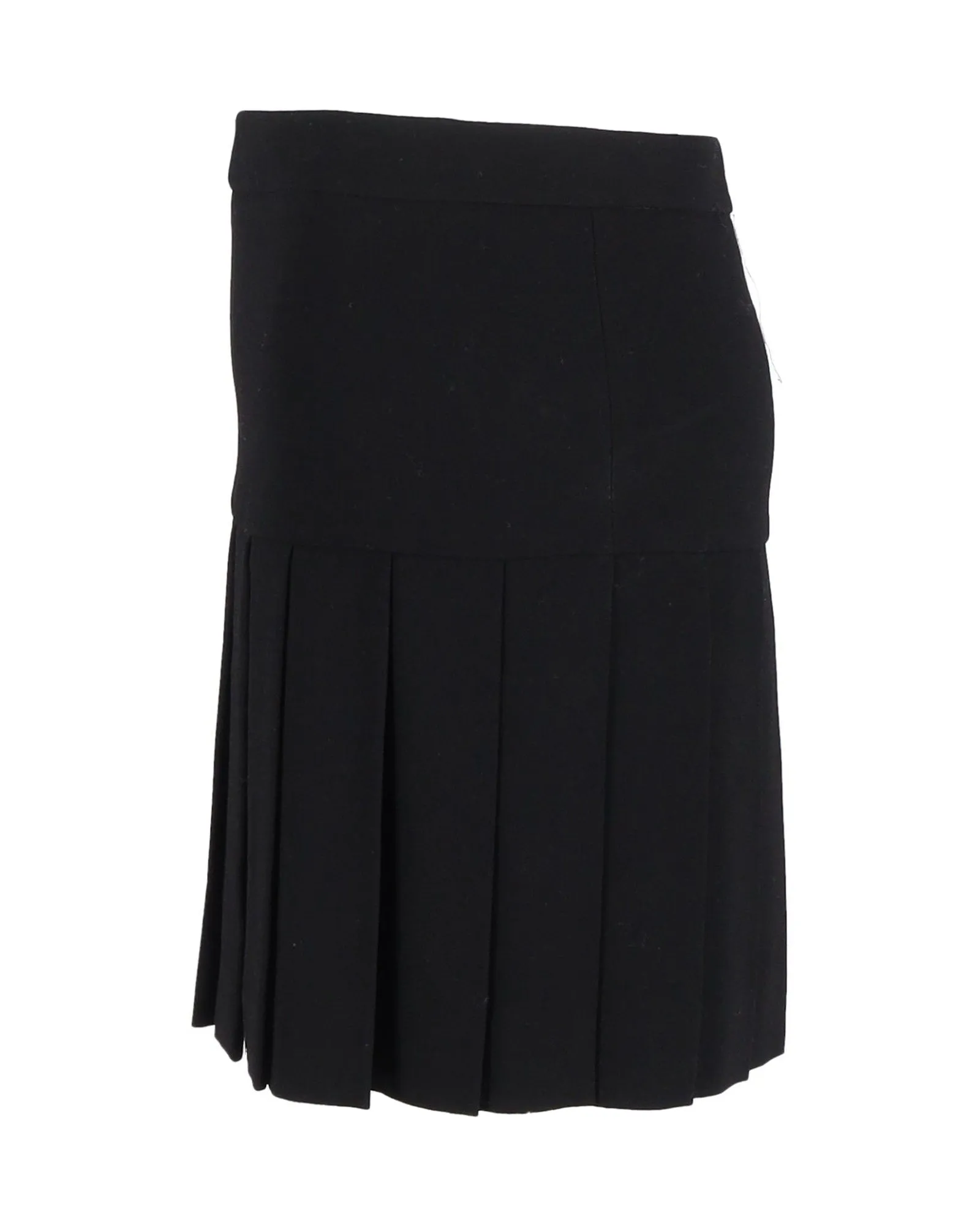 Joseph Pleated Mini Skirt in Black Polyester