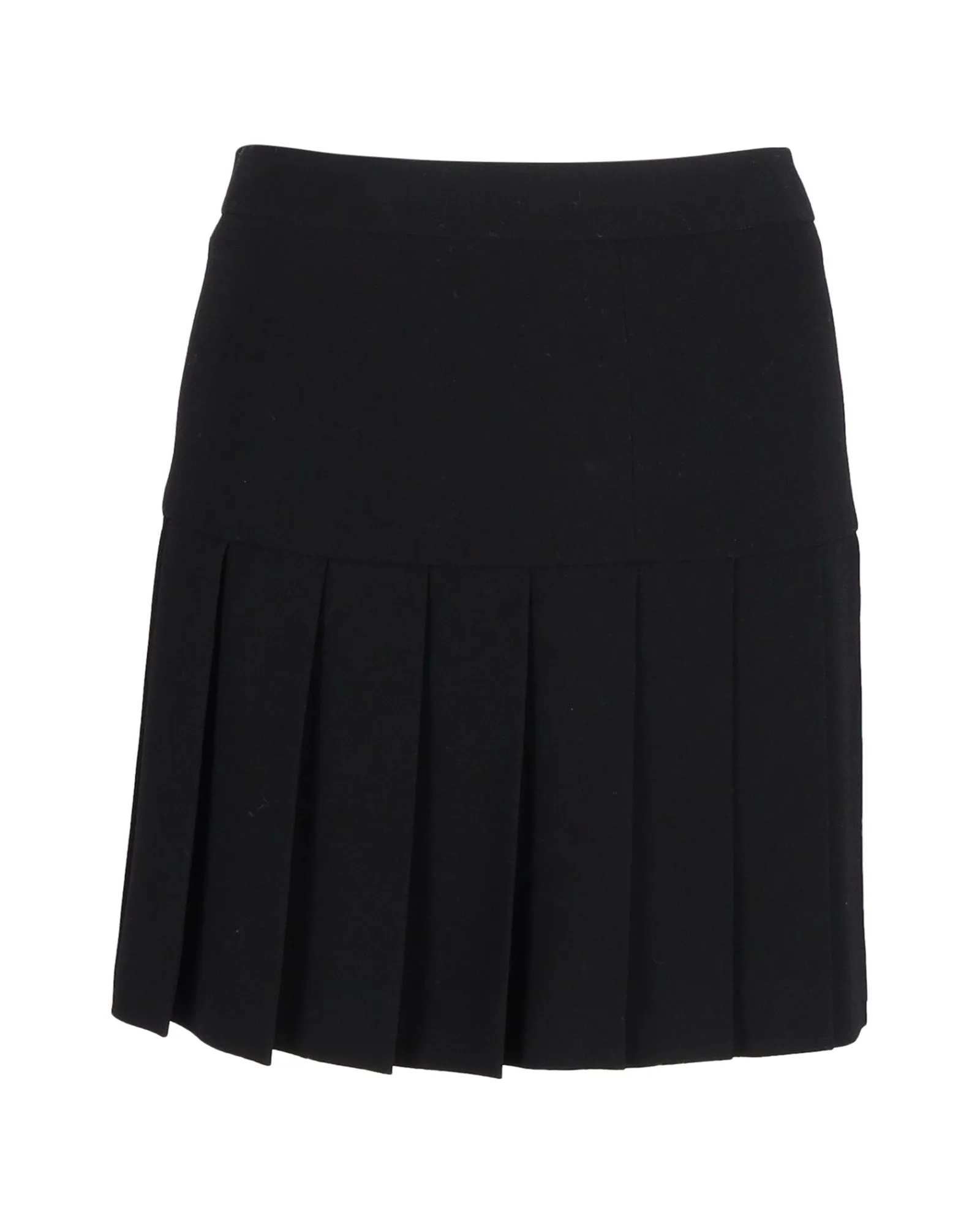 Joseph Pleated Mini Skirt in Black Polyester