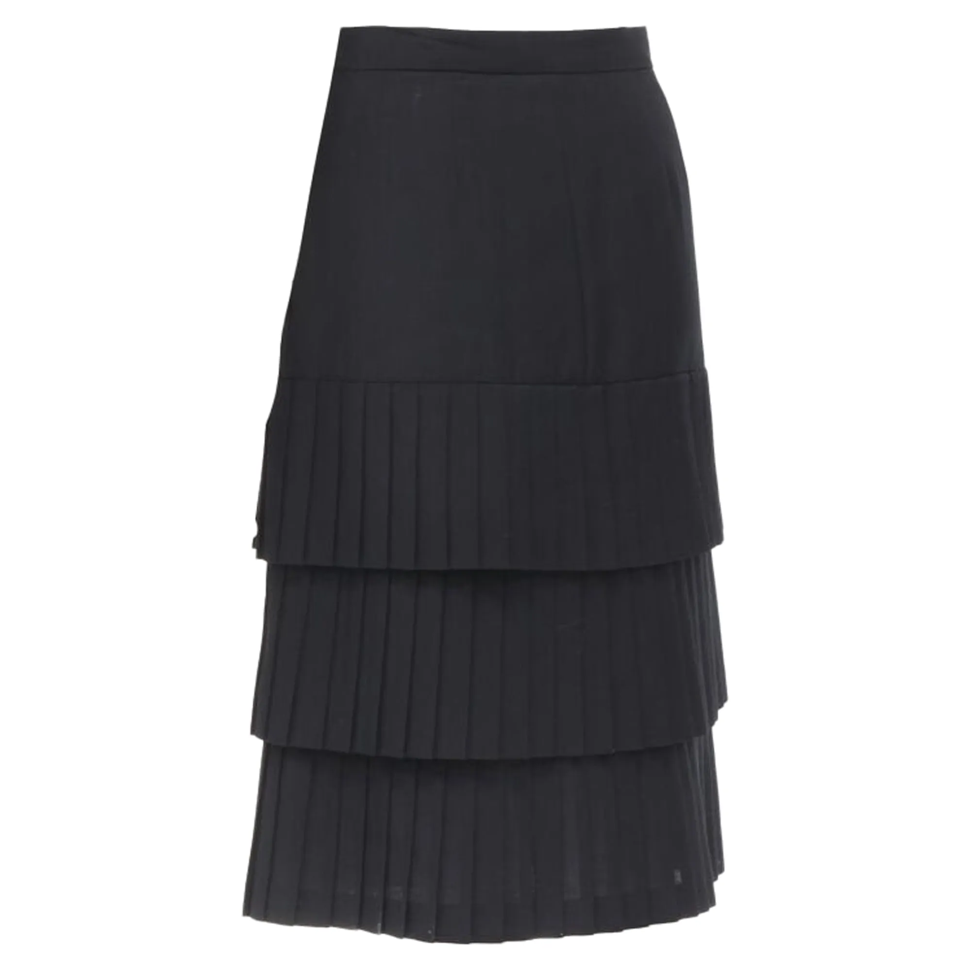 Junya Watanabe pleated tiered hem pencil skirt