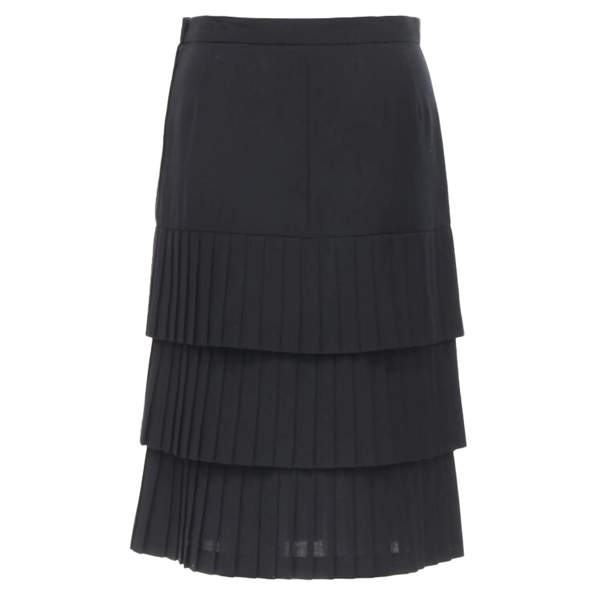 Junya Watanabe pleated tiered hem pencil skirt