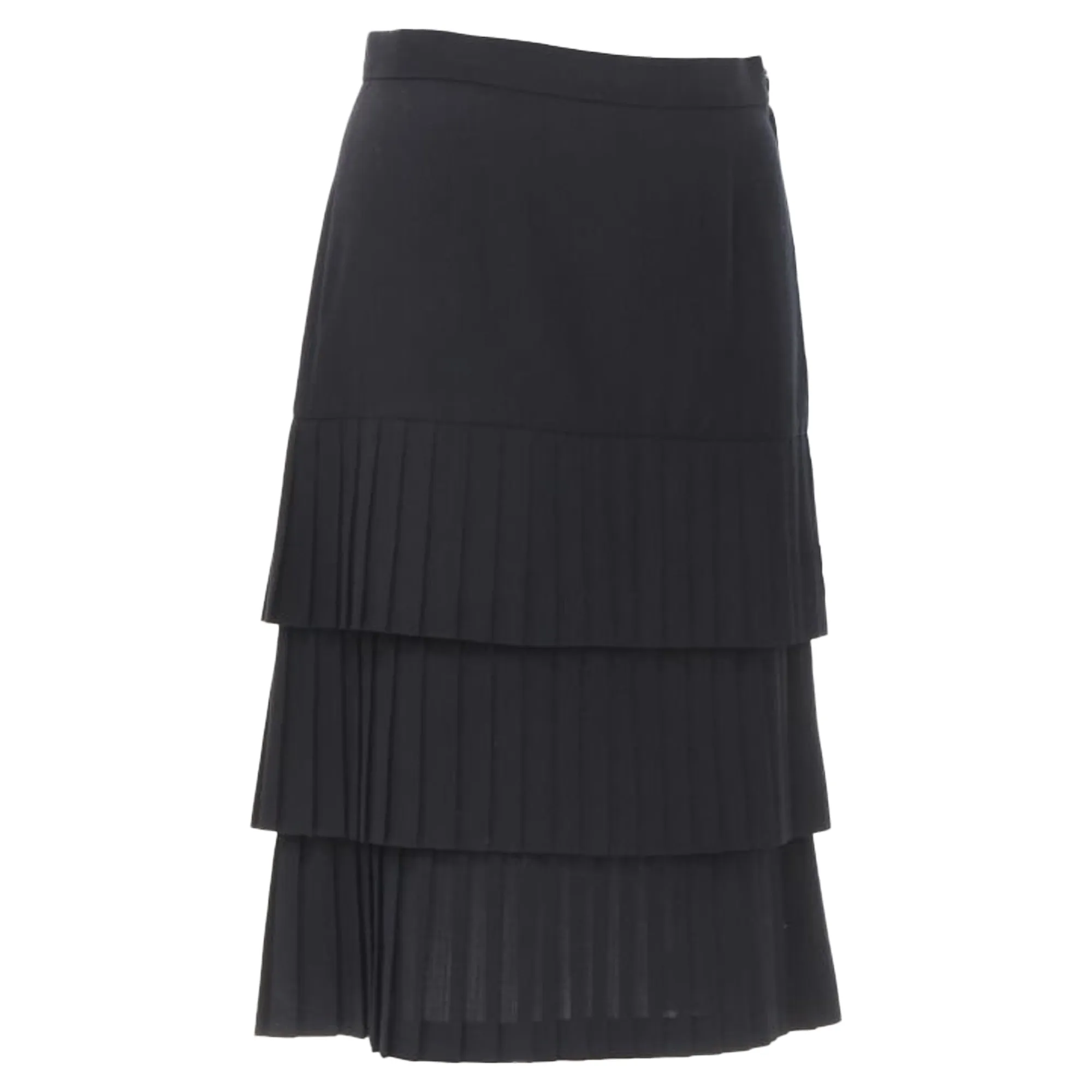 Junya Watanabe pleated tiered hem pencil skirt