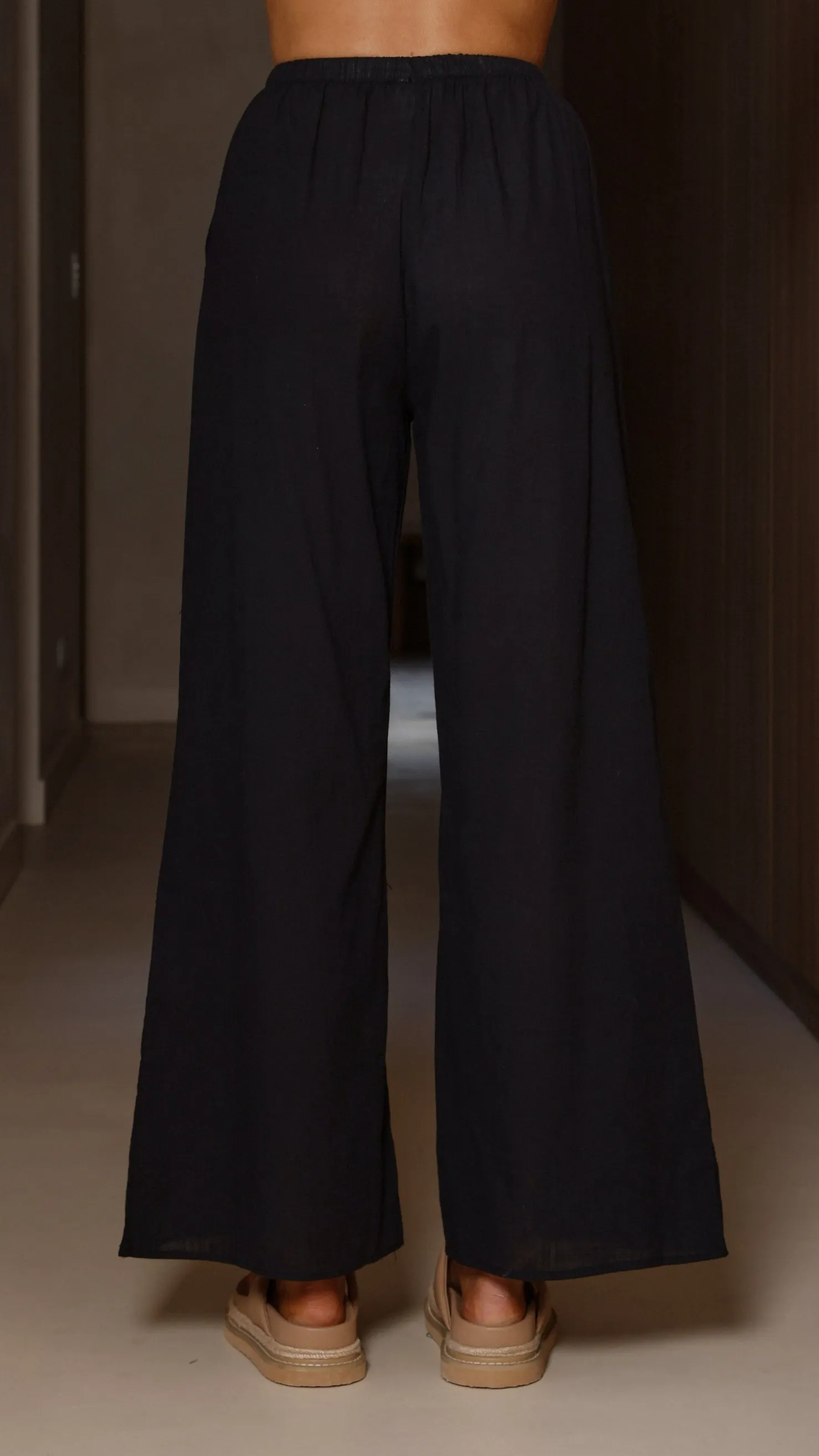 Kailani Strapless Top and Pants Set - Black