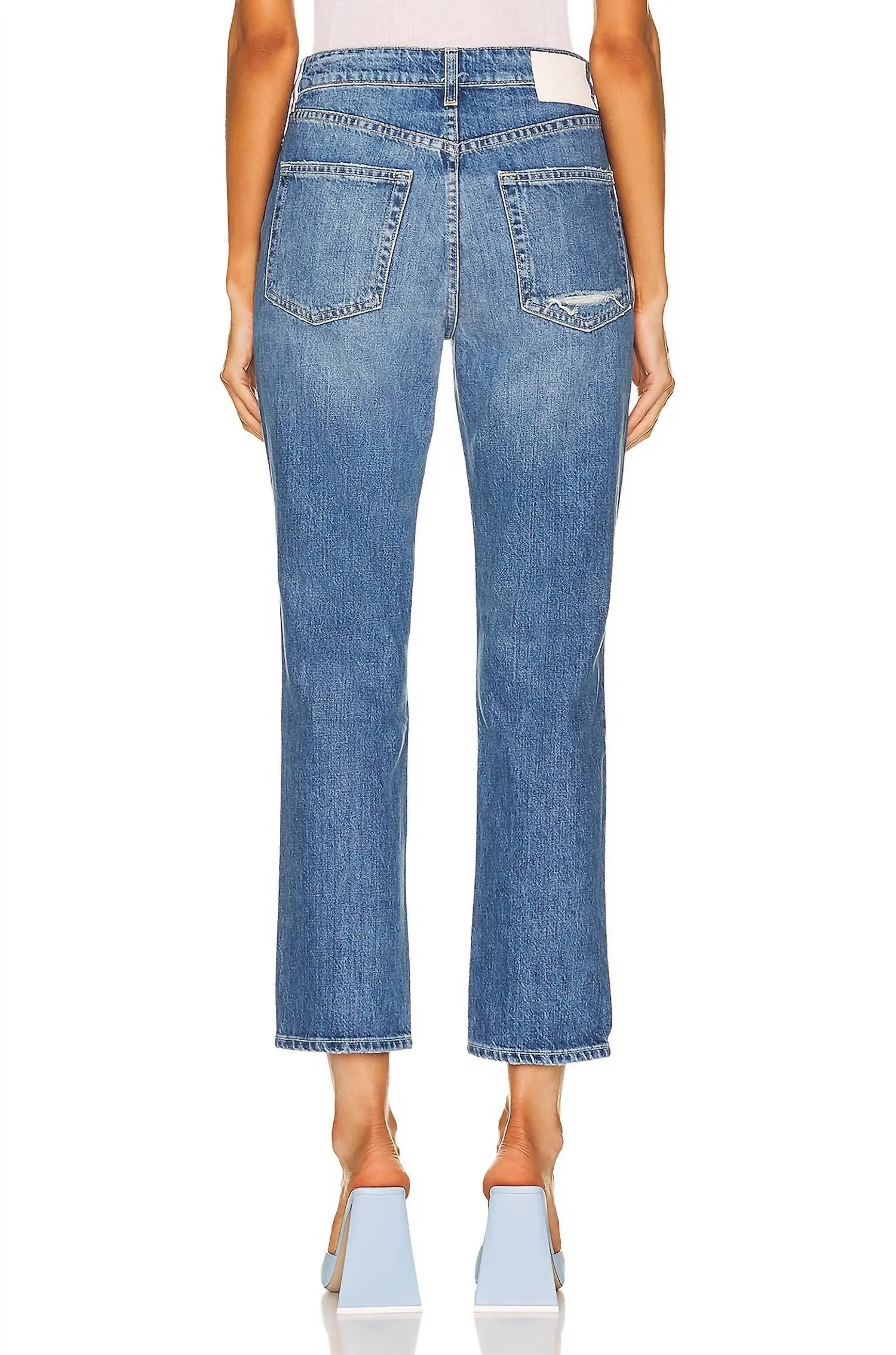 Karolina High-Waisted Straight Jeans In Sedona