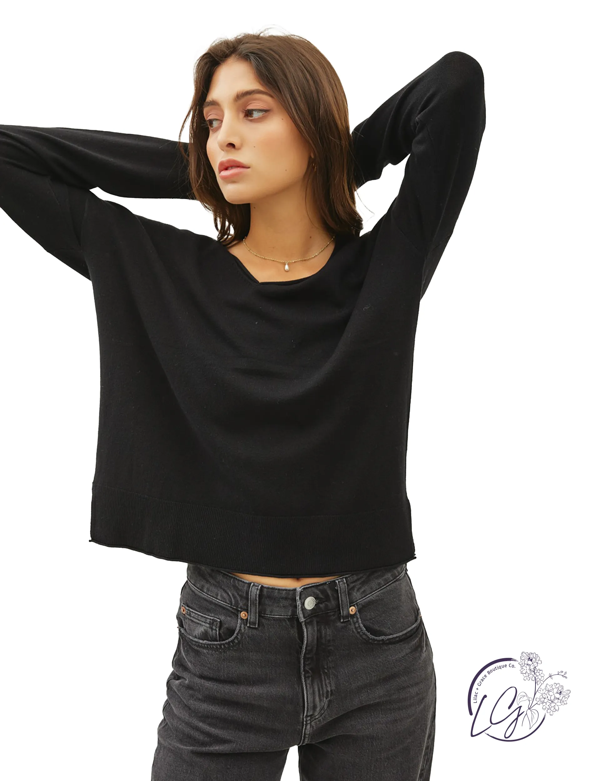 Keep Moving Forward V-Neck Sweater