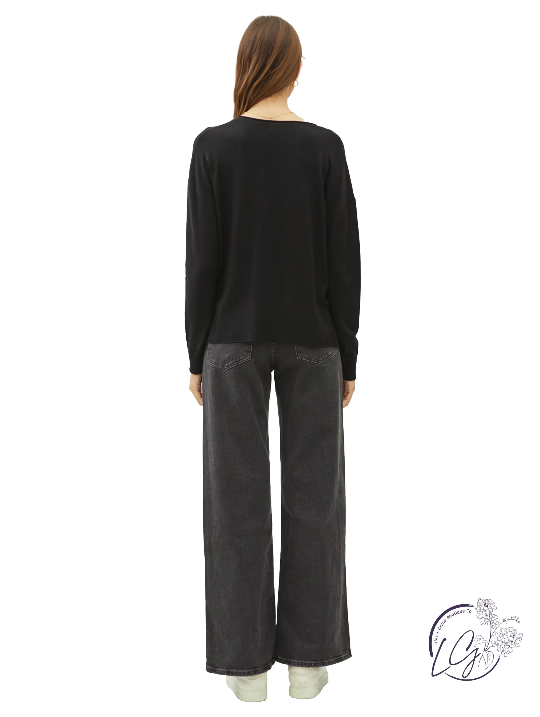 Keep Moving Forward V-Neck Sweater