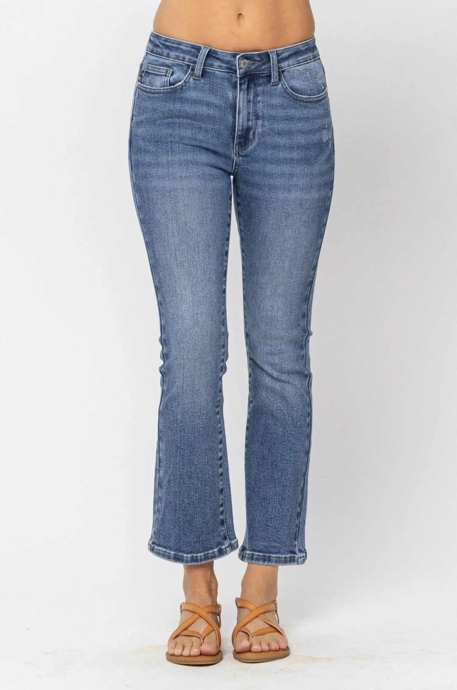 Kristen Mid-Rise Boot Cut Jeans In Medium Wash