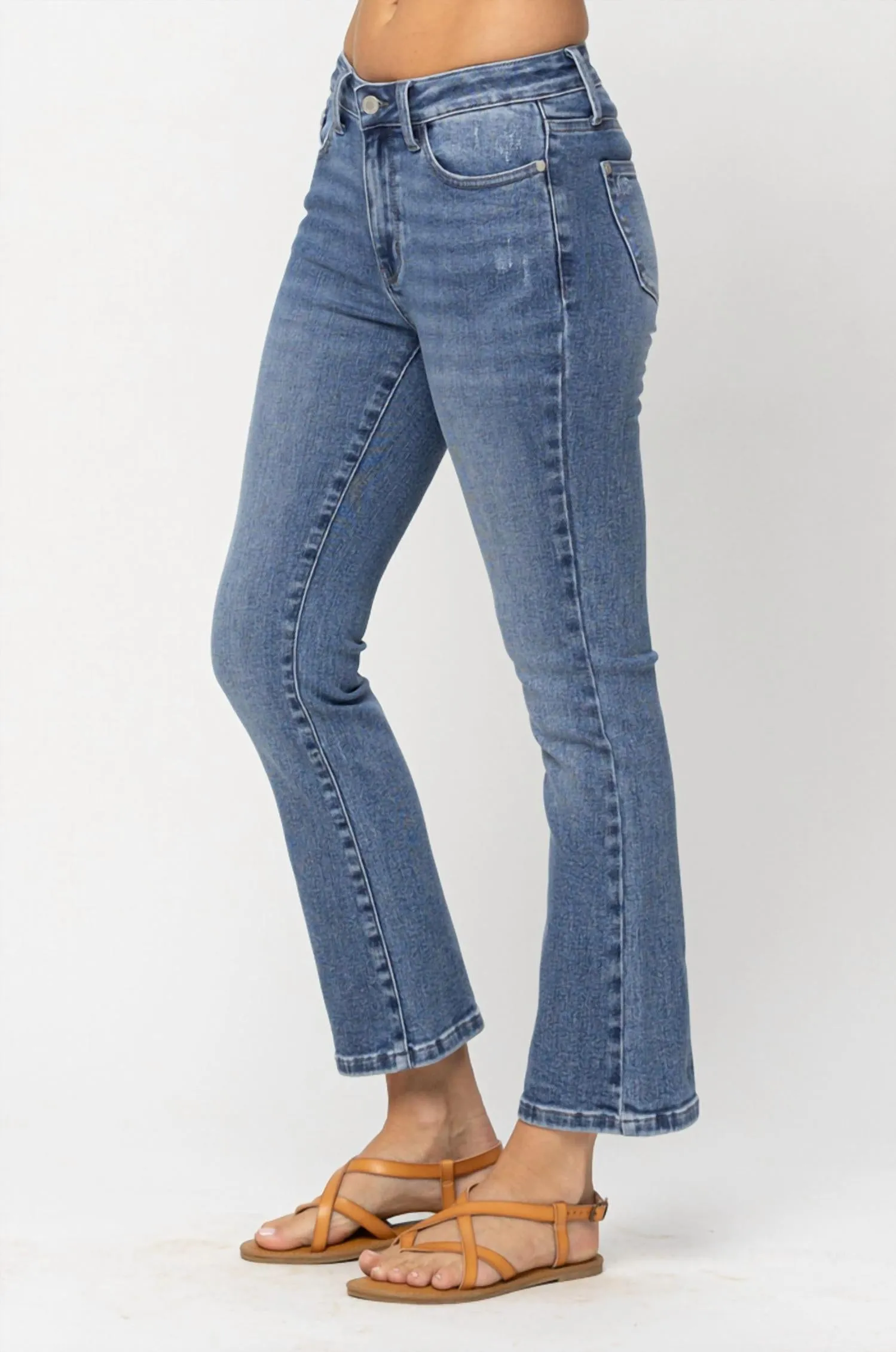 Kristen Mid-Rise Boot Cut Jeans In Medium Wash