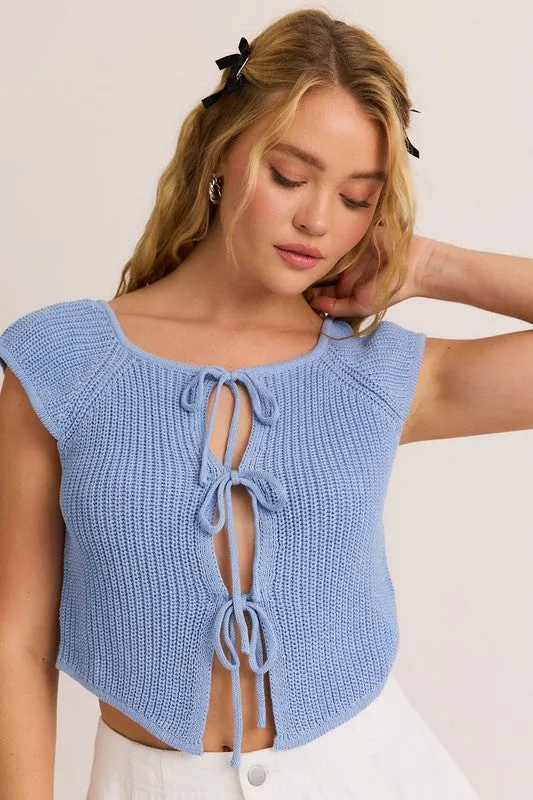 Laguna Tide Knit Tie Top