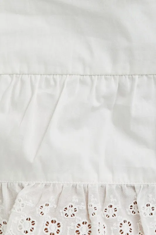 Lana High Waisted Ruffle Lace Mini Skirt