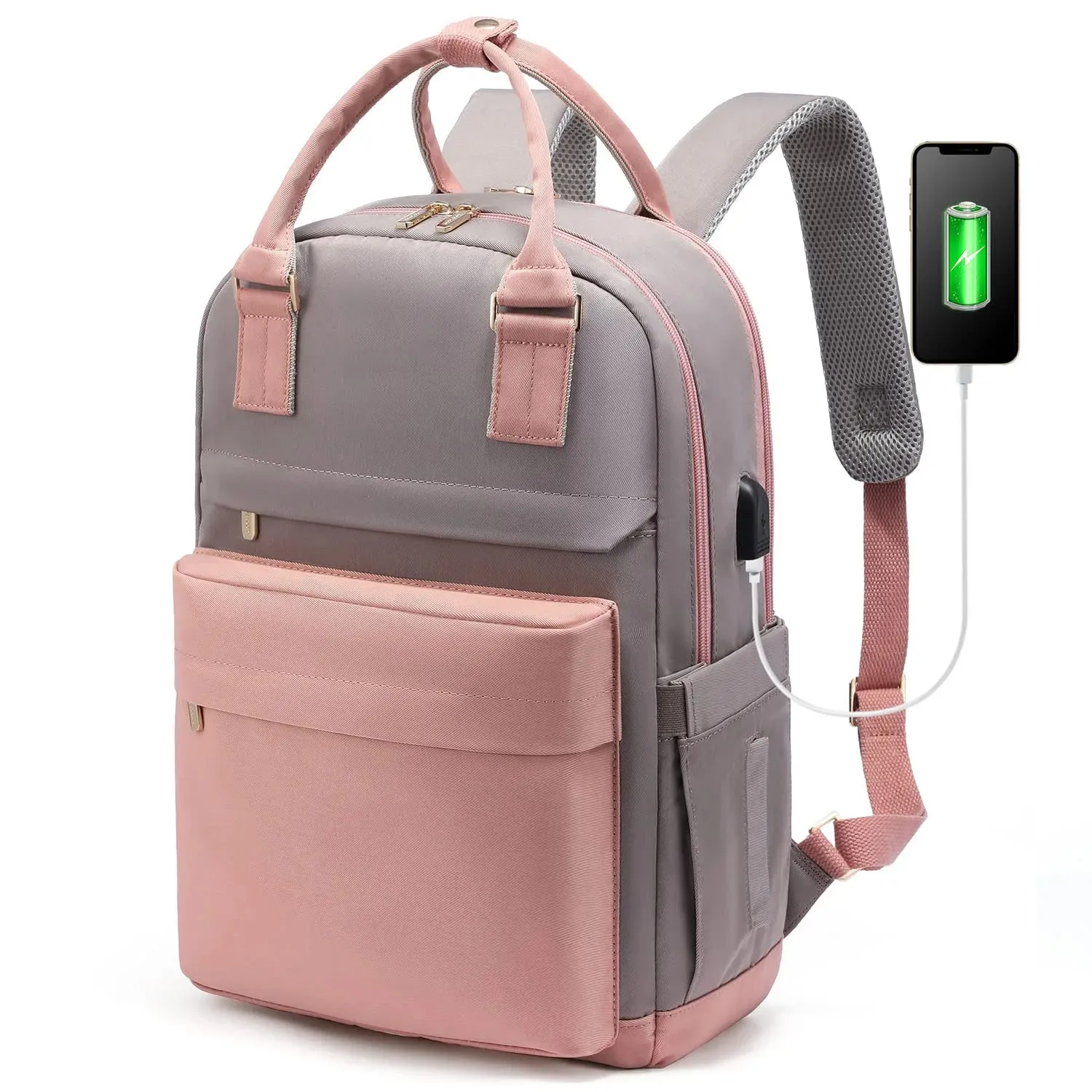 Laptop Backpack for Women ?C Stylish Waterproof Travel Bag with USB Port