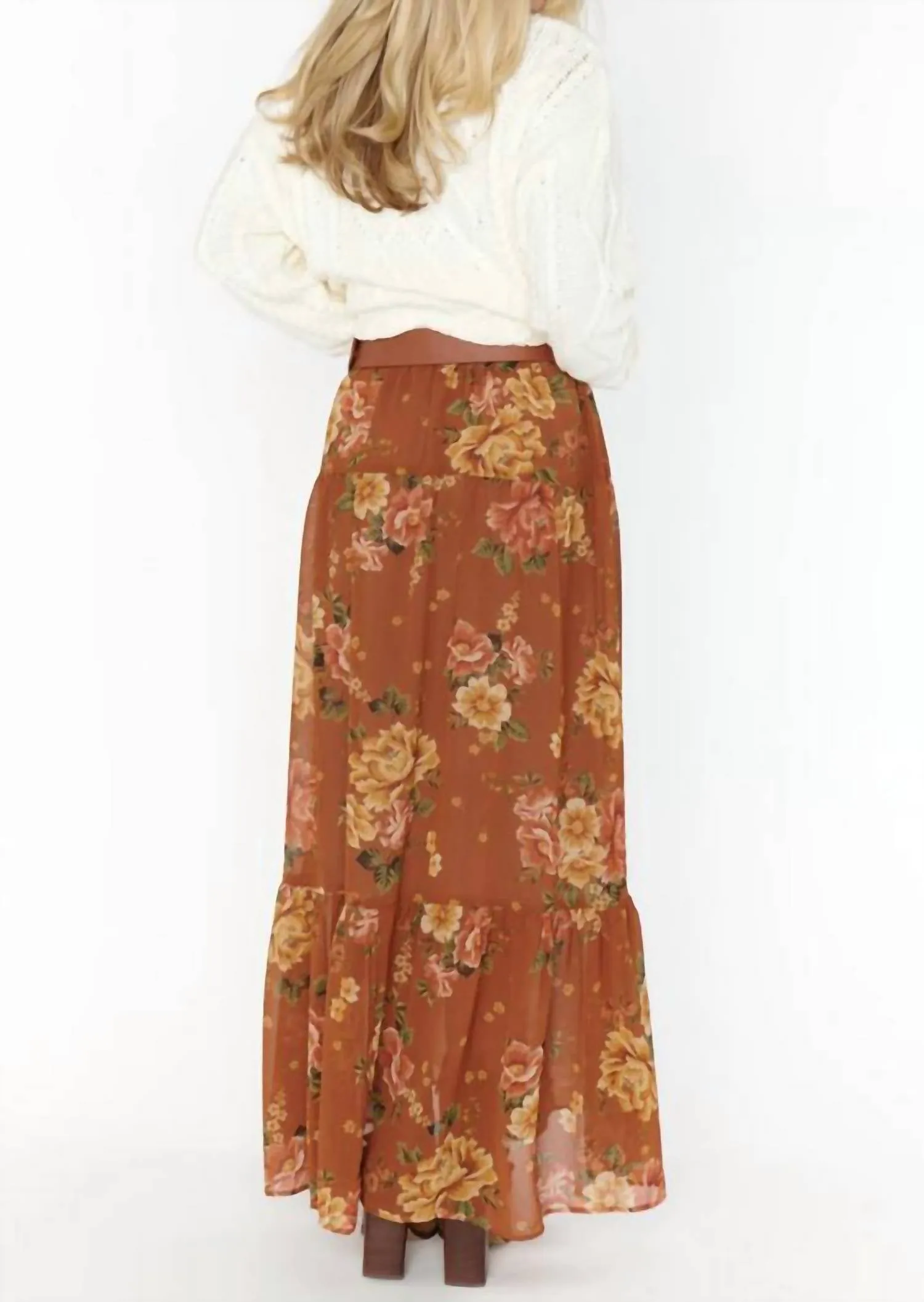 Larina Midi Skirt In Garden Harvest
