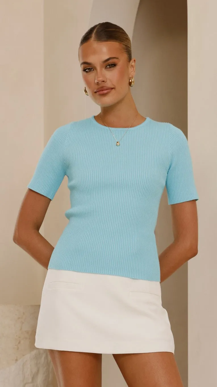 Laylin Ribbed Top - Blue