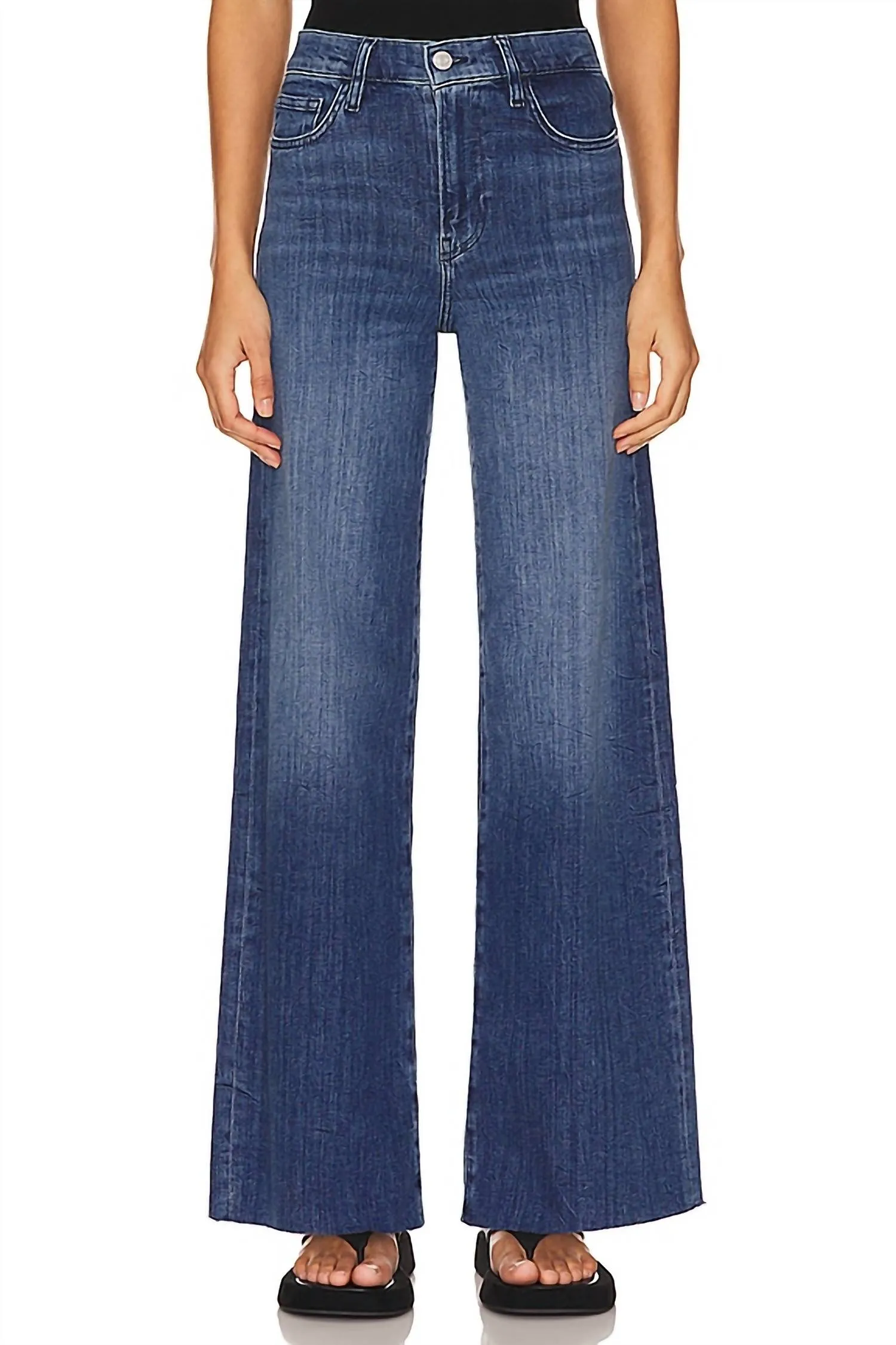 Le Slim Palazzo High Rise Jeans In Crossings