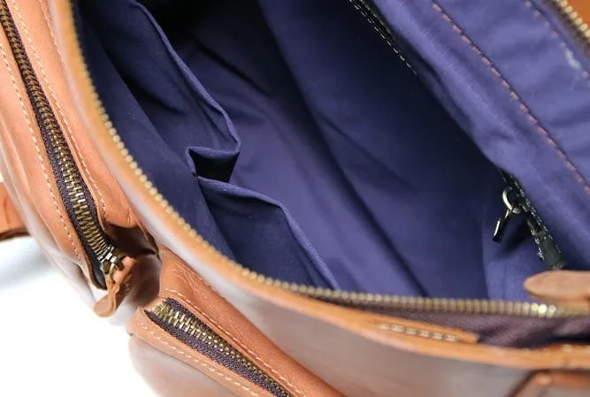Leather Brown Mens Backpack Cool Travel Backpacks Laptop Backpack for men