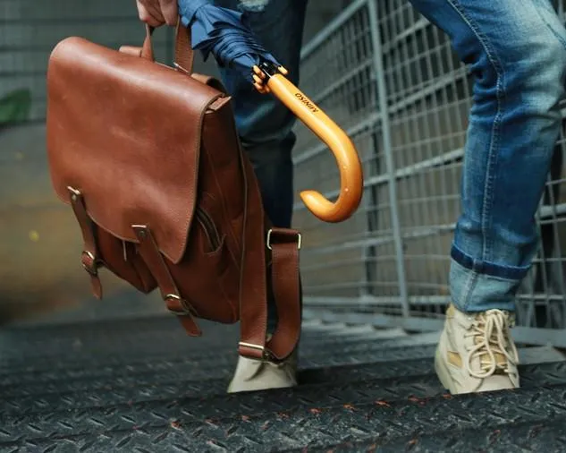 Leather Brown Mens Backpack Cool Travel Backpacks Laptop Backpack for men